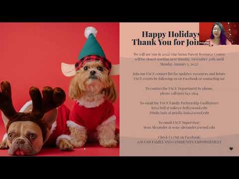 FACE Parent Webinar: Holiday Resources